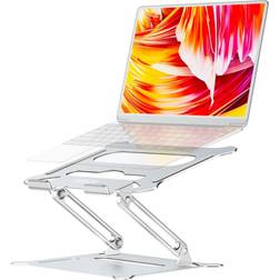 Urmust Laptop Notebook Stand Holder, Ergonomic Adjustable Ultrabook Stand Riser Portable with Heat-Vent Compatible withâ¦ instock